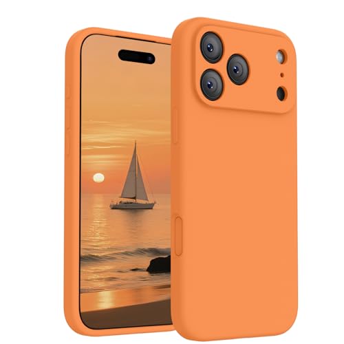 Anti-Scratch Microfiber Lining Classic Liquid Silicone Magnetic Mobile Phone Case for 17 Pro Max